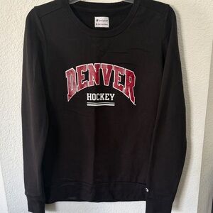 Champion Black Denver Hockey Women's Crew Neck Sweater